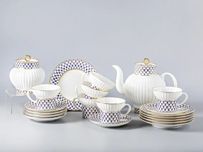 Çay Takımı Dalga Kobalt Net 6/20