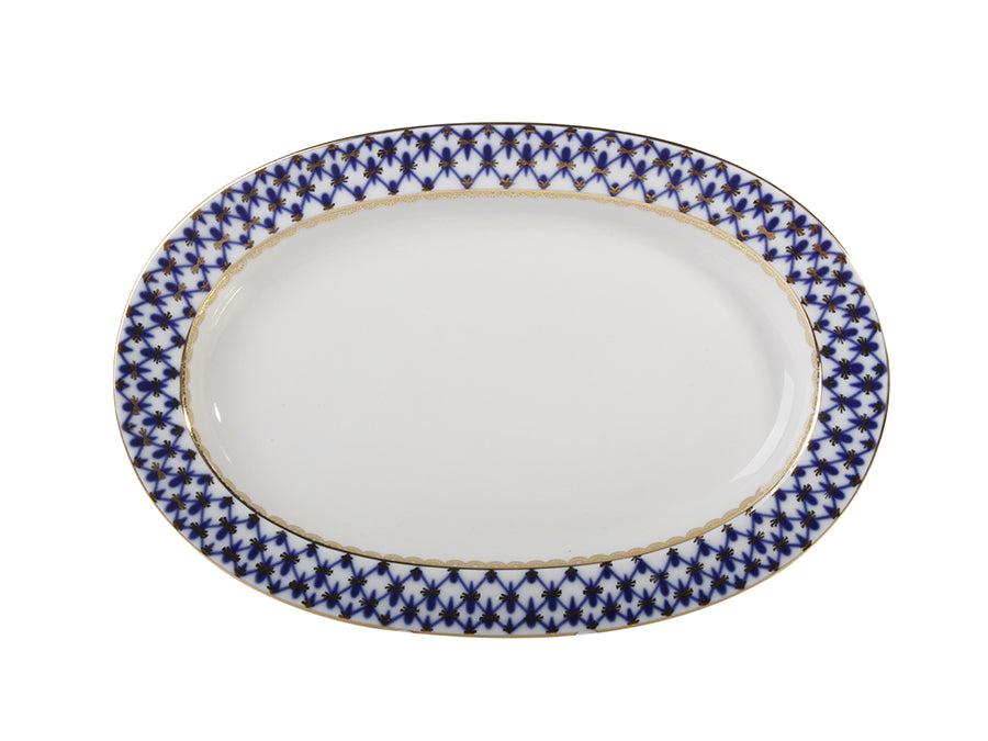 Balık Tabağı Oval servis tabağı 24 cm Gençlik Cobalt Net