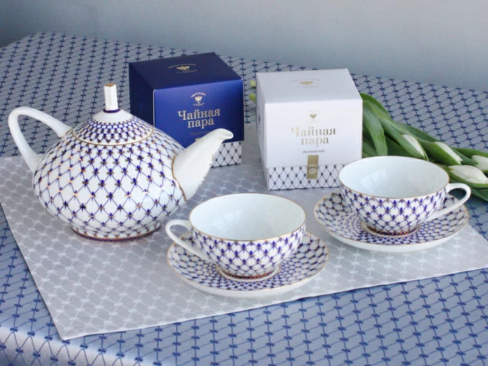 Çay Takımı Kubbe form Cobalt Net 6/14