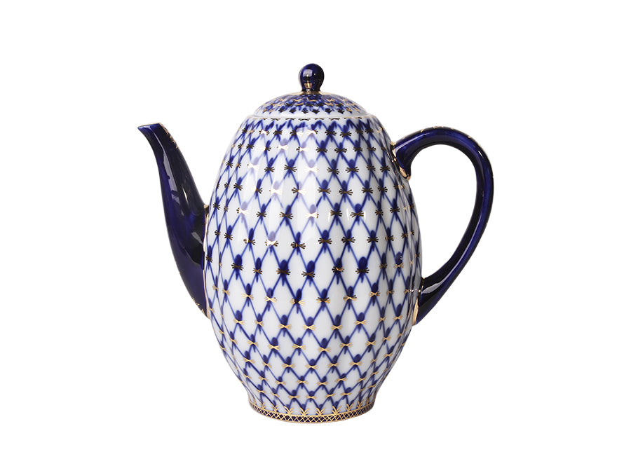 Kahve Potu Lale Cobalt Net