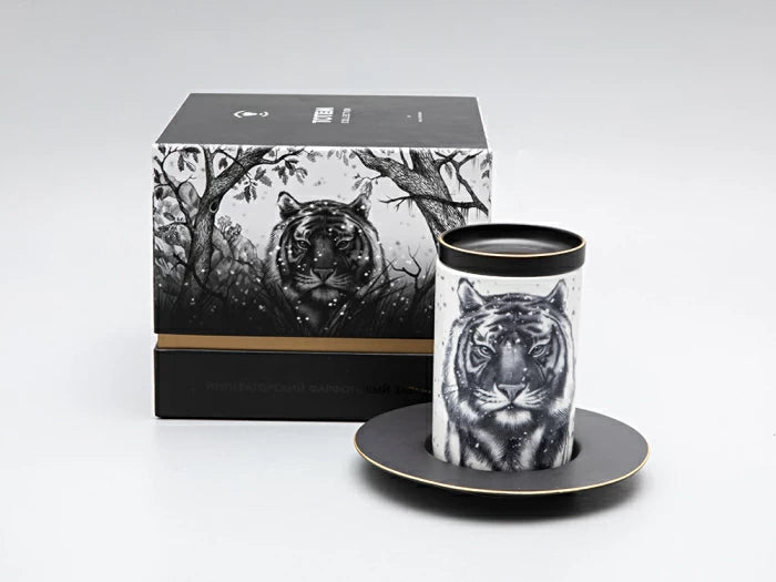 Kupa ve tabak hediye seti Kaplan Sanatı