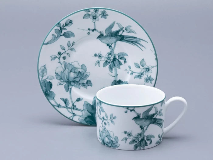 Fincan ve tabak şekli Solo Çizim Monplaisir Yeşil