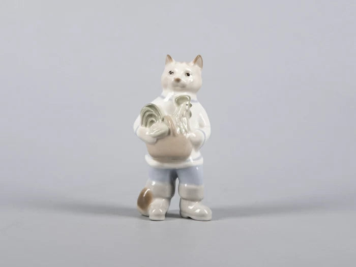 Bir Horoz Arkadaşlar sanatıyla Heykel Kedi.