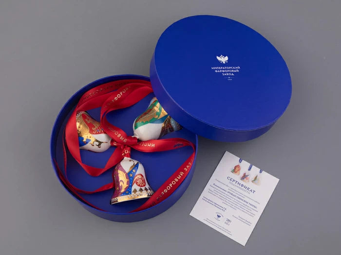 Hediye seti Çan şekli Döngü deseni Noel desenleri 3 parça