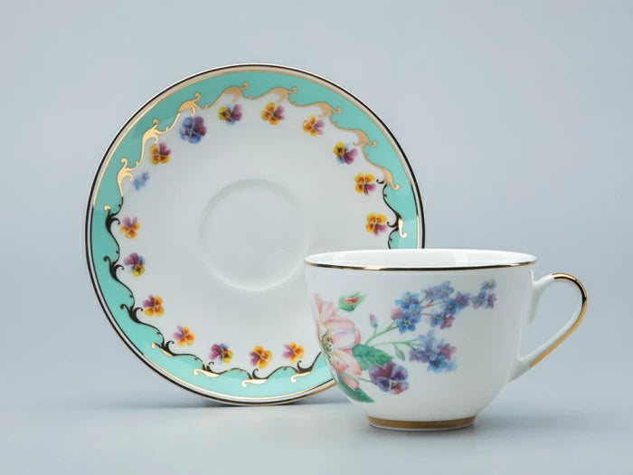 Fincan ve tabak şekli Bahar 2 çizimi Flora'nın Gülümsemesi 2