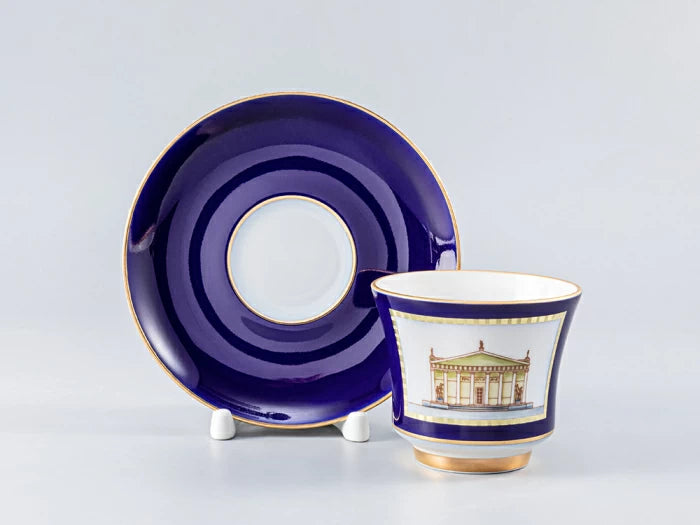 Fincan ve tabak çayı 220 ml şekilli Ziyafet deseni St. Petersburg Klasikleri %52 No2