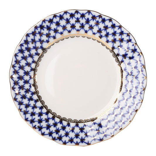 Ekmek tabağı 15cm Dalgalı kenar  Lale Cobalt Net
