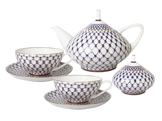 Çay Takımı Kubbe form Cobalt Net 6/14