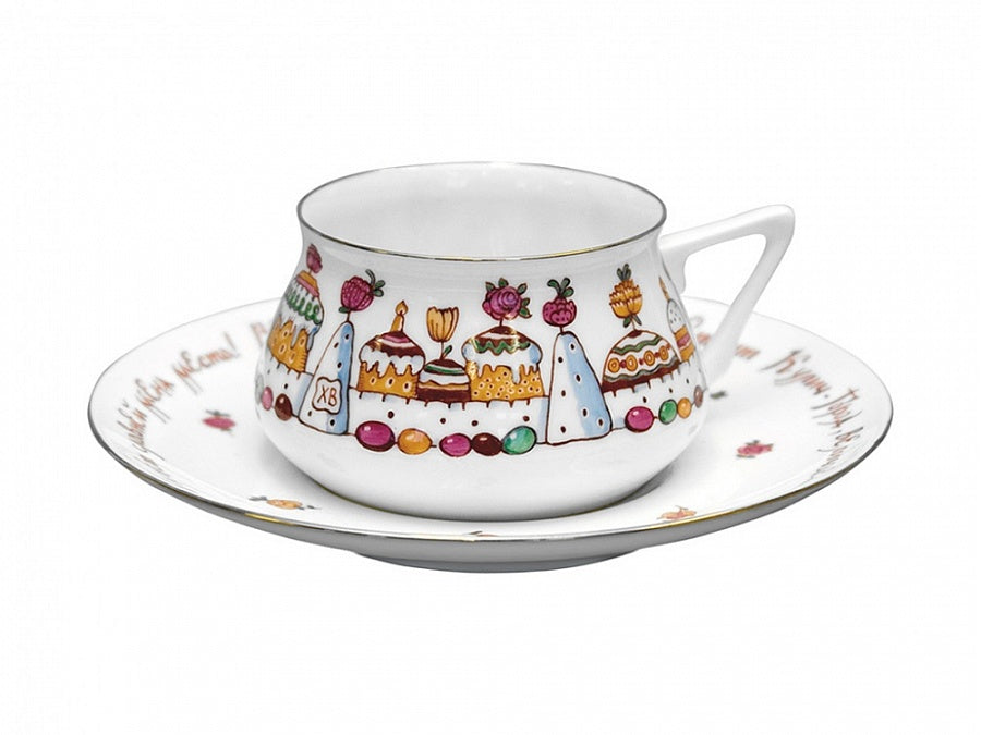 Bilibina 1 “Kulich-şehir” Fincan ve Tabağı