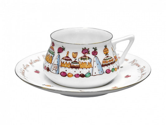Bilibina 1 “Kulich-şehir” Fincan ve Tabağı