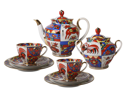 Bahar Halk Deseni Çay Takımı 6/20