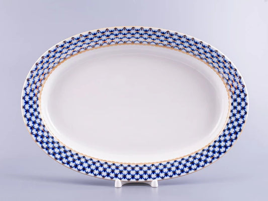 Tabak Oval servis tabağı 350 mm Gençlik Cobalt Net