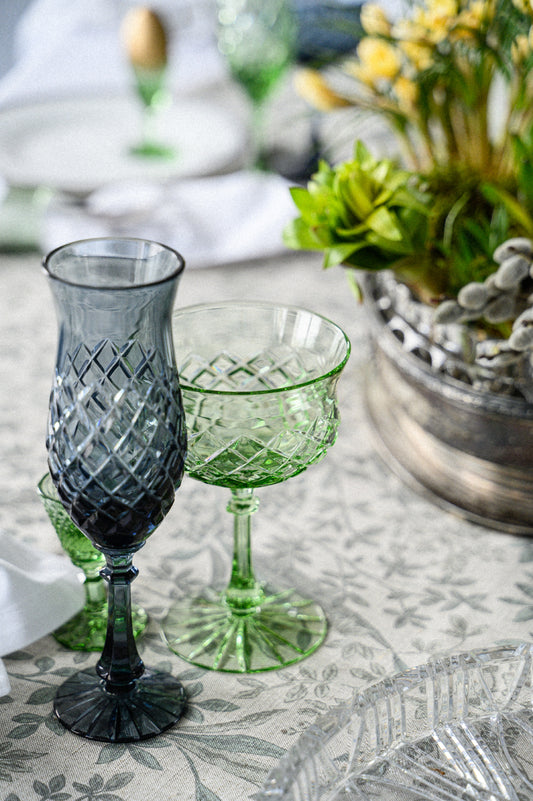 6 adet kadeh seti “Lale”  “Valensiya” desenli