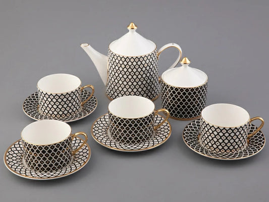 Çay servisi Nero tarafından yapılan idyll çizimi 1, 4 kişi için 10 ürün