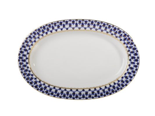 Balık Tabağı Oval servis tabağı 24 cm Gençlik Cobalt Net