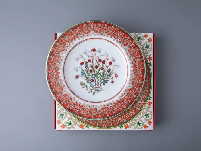 270 mm dekoratif plaka, Avrupa çizimi, Kızılbızı rezervi