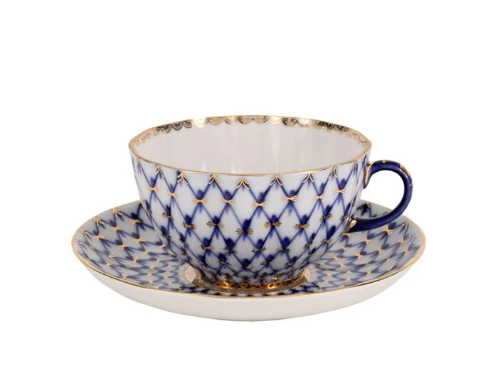 Çay Seti Lale Kobalt Net (Tatlı) 6/20