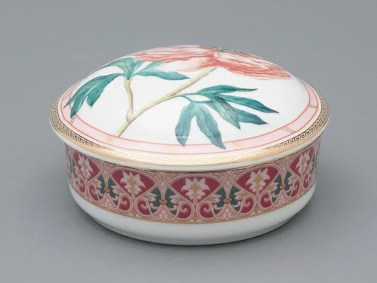 Hediye kutusunda tuvalet kutusu, şekil Yuvarlak, çizim Harika Şakayık