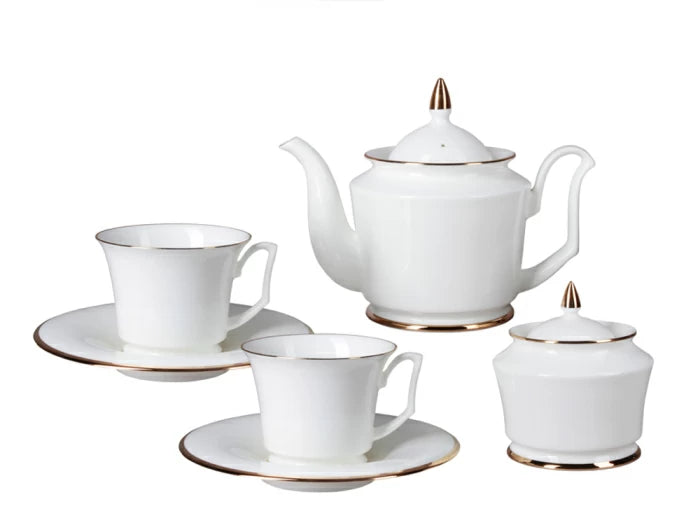 Çay servisi, 6 kişi 14 ürün, White Gold, julia