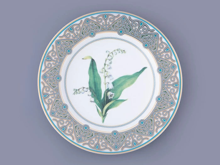 270 mm hediye kutusunda dekoratif tabak, Avrupa şekli, Vadideki Zambak