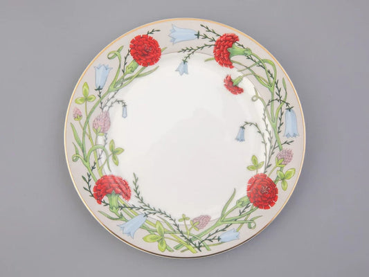 Düz Tabak 200 mm şekil Standart-2 çizim Alice'in Bahçesi açık gri