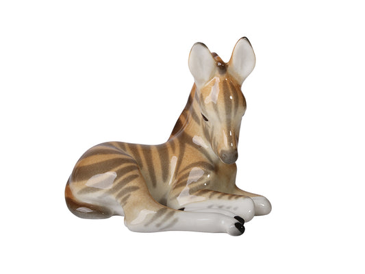 Yatan Zebra Küçük Boy Heykeli