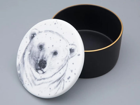 Hediye kutusunda mücevher kutusu, Idyll şekli, Totem çizimi. Ayı