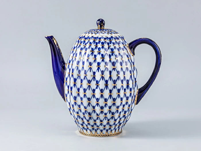 Kahve Potu Lale Cobalt Net