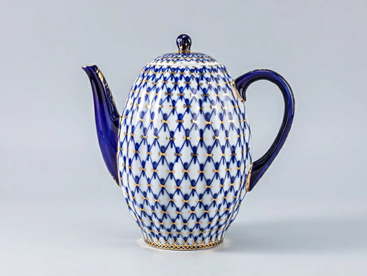 Kahve Potu Lale Cobalt Net