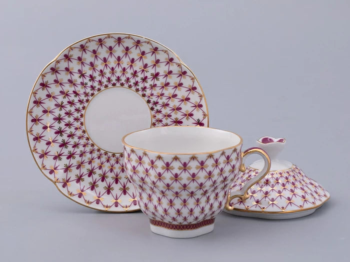 Kapaklı Çay Fincanı ve Tabağı Hediyelik-2 – Maviler 1/3