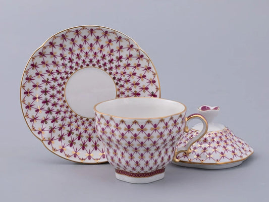 Kapaklı Çay Fincanı ve Tabağı Hediyelik-2 – Maviler 1/3