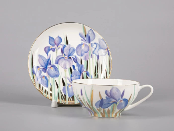 Çay Bardağı ve Tabağı 300ml, Kubbe Şekli, Iris 2