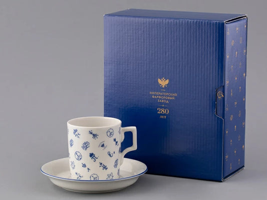 Hediye seti Çay bardağı ve tabağı, Zırh şekli