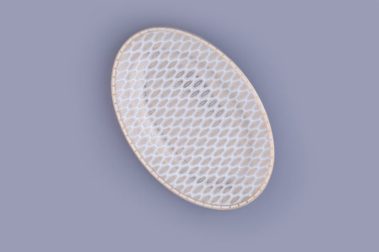 TABAK oval 230 mm şekilli Premium desenli Salamander Gri
