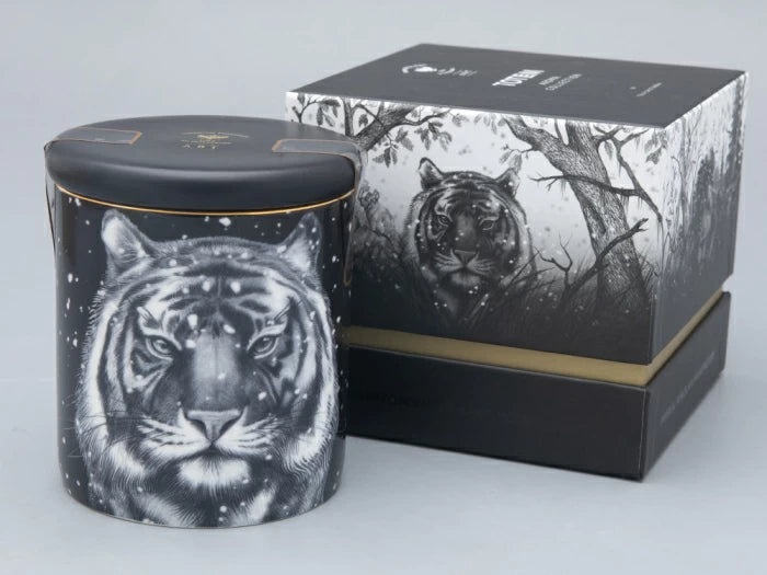 Hediye kutusunda kokulu mum, Totem.Kaplan kokusu Kar Kaplanı