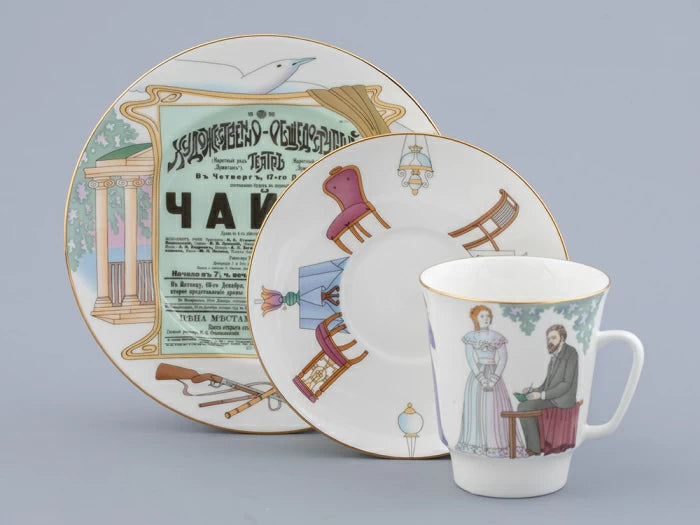 Üç parçalı set 165 ml şekil Mayıs çizimi Martı